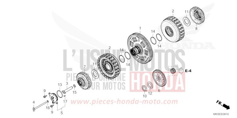 KUPPLUNG (CRF1100D/D2/D4/DL/DL2/DL4) von Africa Twin DCT DARKNESS BLACK METALLIC (NH463) von 2021